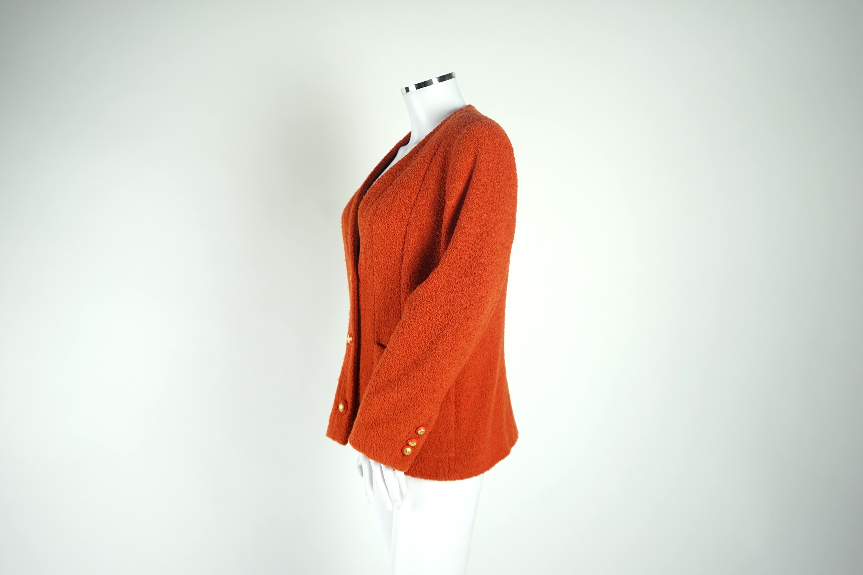 A Chanel lady's orange jacket, EU 44